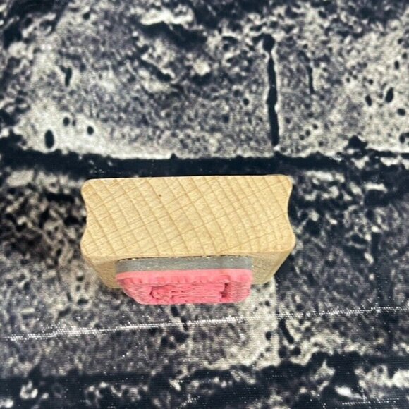 Katie & Co IT'S A SHOWER Rubber Stamp Wood - Picture 5 of 6